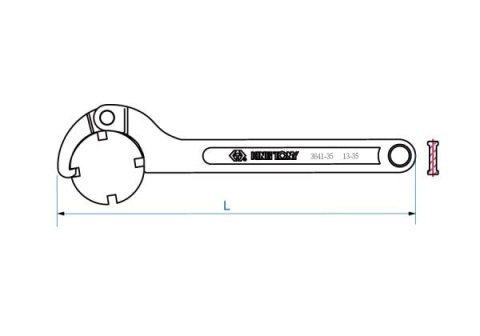 KLUCZ HAKOWY 120-180mm, długość 480 mm KLUCZ HAKOWY 120-180mm, długość 480 mm