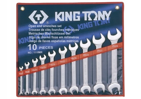 ZESTAW KLUCZY PŁASKICH 10cz. 6 - 28mm, ETUI