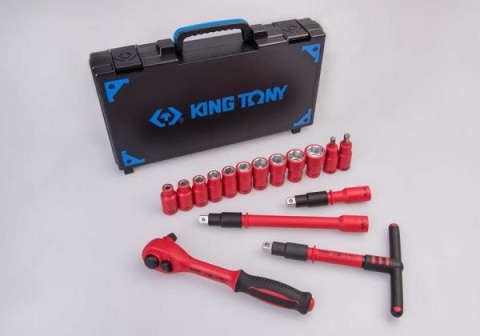 PROMOCJA - 45VE01MRV - ZESTAW NASADEK IZOLOWANYCH 1/2" 16cz. KRÓTKIE. 6-kąt. 8 - 24mm. Z AKCESORIAMI. CHROM. KASETA Z TWORZYWA PROMOCJA - 45VE01MRV - ZESTAW NASADEK IZOLOWANYCH 1/2" 16cz. KRÓTKIE. 6-kąt. 8 - 24mm. Z AKCESORIAMI. CHROM. KASETA Z TWORZYWA
