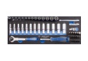 9-2548MRV - ZESTAW NASADEK 1/4" 48cz. KRÓTKIE / DŁUGIE, 6-kąt. 4 - 14mm, BITY, Z AKCESORIAMI, WKŁAD Z PIANKI EVA DO WÓZKA
