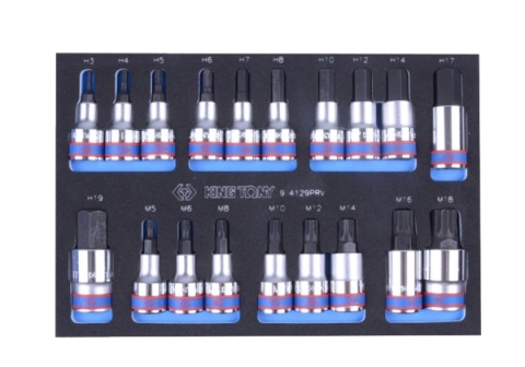 PROMOCJA - 9-4129PRV - ZESTAW NASADEK 1/2". KRÓTKIE HEX H3 - H19. SPLINE M5 - M18. WKŁAD Z PIANKI EVA DO WÓZKA. 19 CZ PROMOCJA - 9-4129PRV - ZESTAW NASADEK 1/2". KRÓTKIE HEX H3 - H19. SPLINE M5 - M18. WKŁAD Z PIANKI EVA DO WÓZKA. 19 CZ
