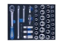 PROMOCJA - 9-4537MRV - ZESTAW NASADEK 1/2" 37cz. KRÓTKIE 6-kąt. 8 - 32mm Z AKCESORIAMI. WKŁAD Z PIANKI EVA DO WÓZKA