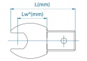 34501116S - GŁOWICA DO KLUCZA DYNAMOMETRYCZNEGO 9x12mm Z KLUCZEM PŁASKIM 1/2"