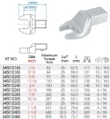 34501216S - GŁOWICA DO KLUCZA DYNAMOMETRYCZNEGO 14x18 mm Z KLUCZEM PŁASKIM 1/2" (max 52 Nm)