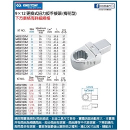 34502114S - GŁOWICA DO KLUCZA DYNAMOMETRYCZNEGO 9x12mm Z KLUCZEM OCZKOWYM 7/16