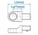 34502218S - GŁOWICA DO KLUCZA DYNAMOMETRYCZNEGO 14x18mm Z KLUCZEM OCZKOWYM 9/16" (max.moment 128 Nm)