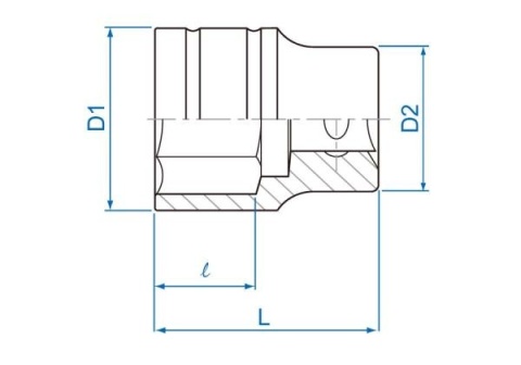 403507 - NASADKA DŁUGA 1/2" Z KOŃCÓWKĄ HEX 7 x 80mm