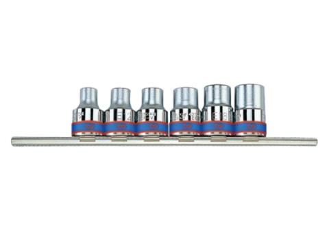 4106PR - ZESTAW NASADEK GWIAZDKOWYCH 1/2" 6cz. KRÓTKIE E10 - E20, SZYNA