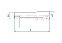 425510M - NASADKA DŁUGA 1/2" 10mm x 120mm 6-kąt Cr-V