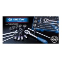 4524MRV05 - ZESTAW NASADEK 1/2" 24cz. KRÓTKIE 6-kąt. 8-24mm. KLUCZE PŁASKO OCZKOWE. AKCESORIA. WALIZKA GRATIS