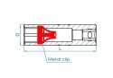 467016 - NASADKA DO ŚWIEC 1/2" 16mm x 70mm 12-kąt. WKŁADKA Z METALOWYM KLIPSEM