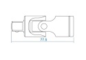 4791R - PRZEGUB KARDANA 1/2" Cr-V