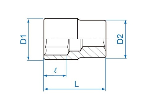 233509M - NASADKA KRÓTKA 1/4" 9mm x 24,5mm, 6-kąt. Cr-V 233509M - NASADKA KRÓTKA 1/4" 9mm x 24,5mm, 6-kąt. Cr-V